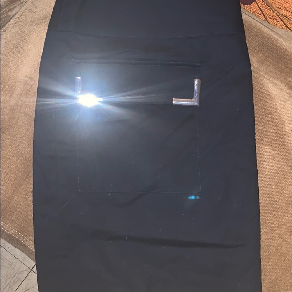 Navy blue mini skirt
